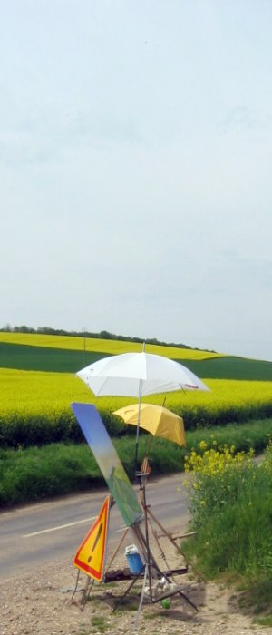 L'intallation de Pierre, au bord de la route