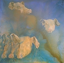 the pig painting as being done in 1999