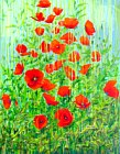peinture coquelicots commenc�e lors du comice agricole de Gisors, 2005