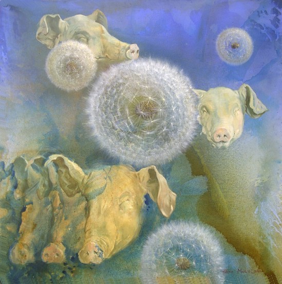 pigs and dandelions
