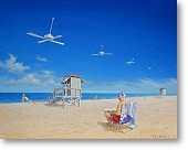 Having Fan at the beach